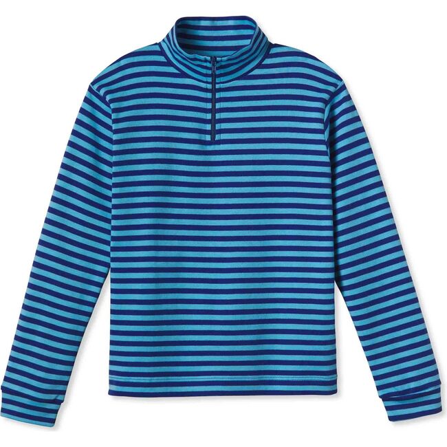 Harrison Zip Sweater, Alaskan Blue & Bright Navy