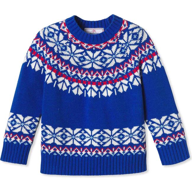 Anders Fair Isle, Bright Navy - Classic Prep Sweaters | Maisonette