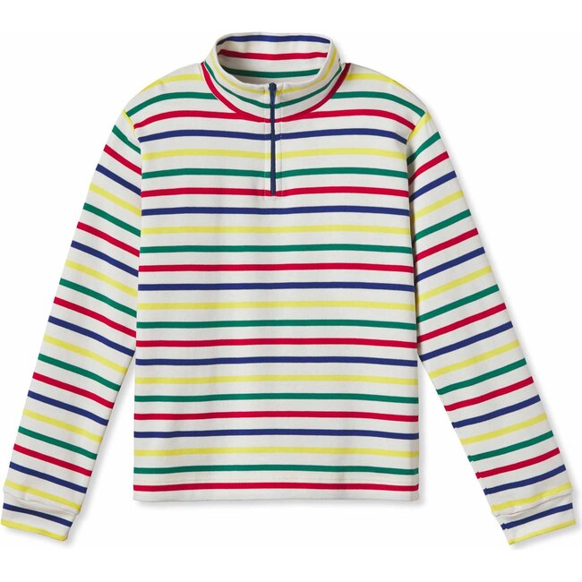 Harrison Zip Sweater, Multistripe - Sweaters - 1