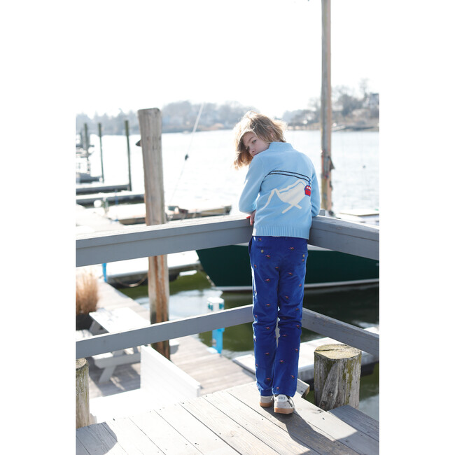 Gavin Slim Pant, Bright Navy & Skiers