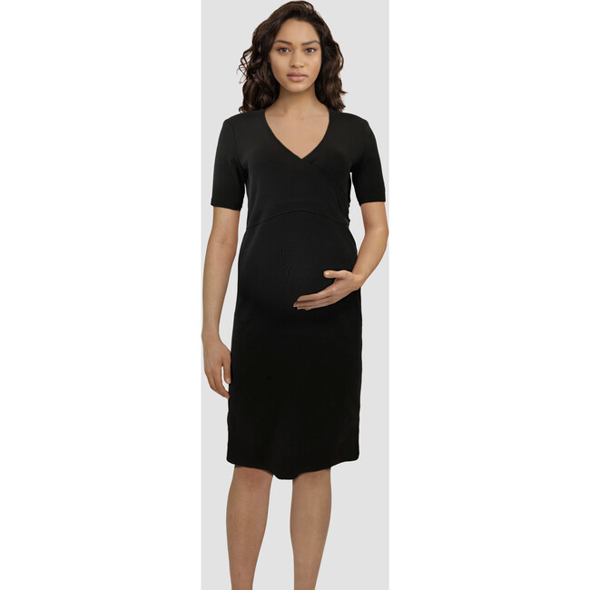 Women's Maternity Ella Knit Dress, Black
