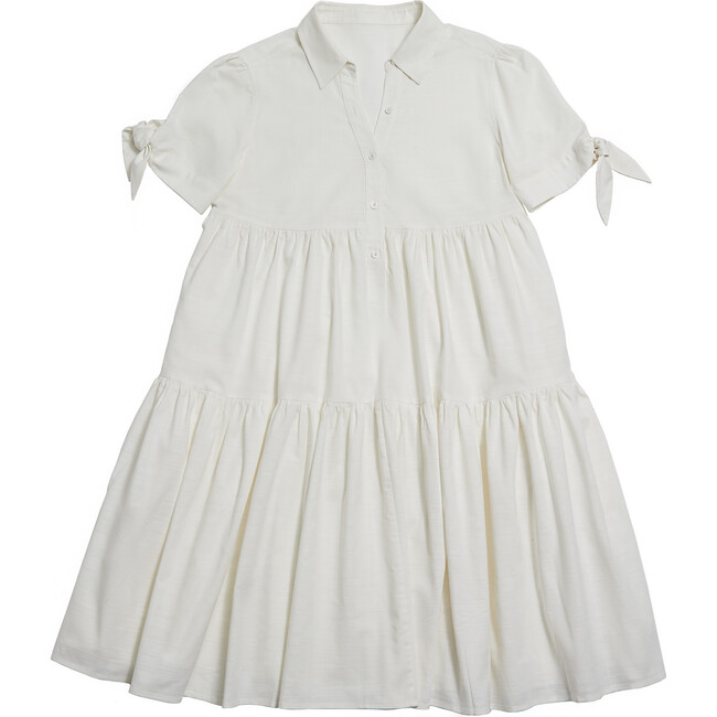 Women's Maternity Babette Dress, White - Dresses - 1