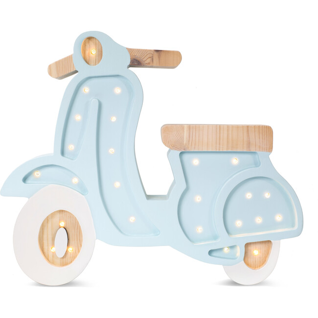 Scooter Lamp, Blue/White