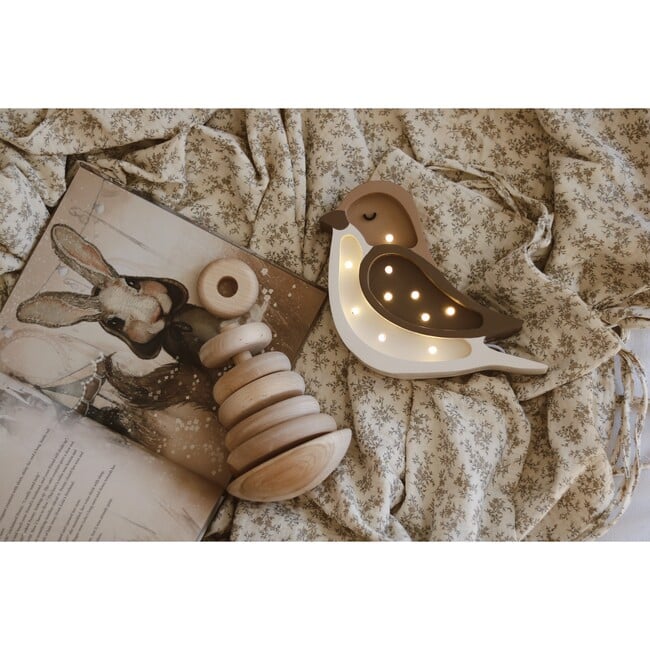 Mini Bird Lamp, Coffee Cream Neutral - Lighting - 3