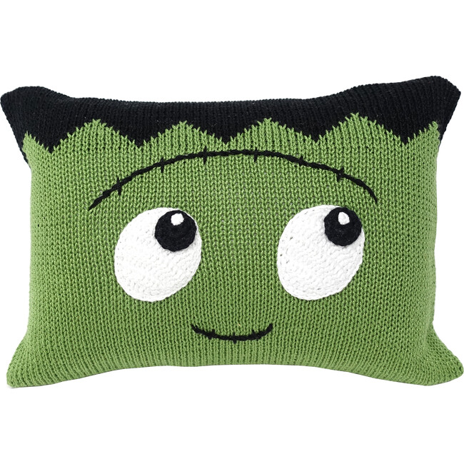 Mini Monster Pillow, Green - Decorative Pillows - 1 - zoom
