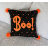 Boo Pillow, Black/Orange - Decorative Pillows - 2