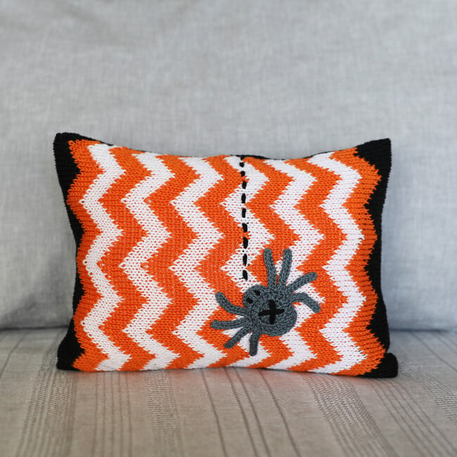 Mini Spider Pillow, Orange - Decorative Pillows - 2