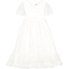 Poppy White Star Tulle Girls Party Dress - Dresses - 1 - thumbnail