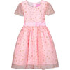 Seren Pink Star Tulle Girls Party Dress - Dresses - 1 - thumbnail