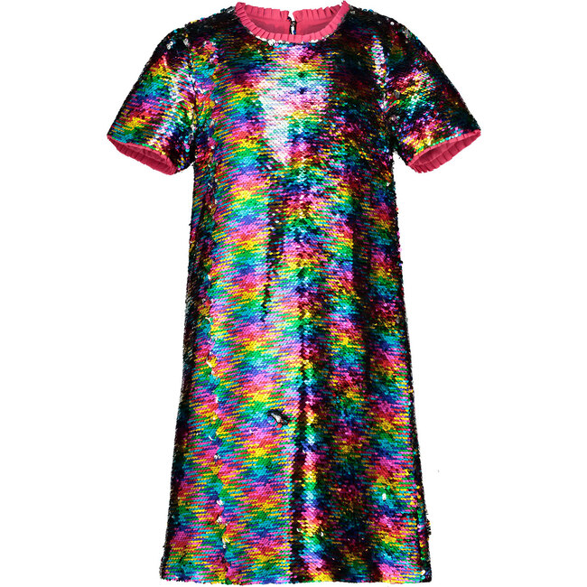 Two Way Sequin Dress, Rainbow - Dresses - 1