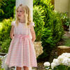 Striped Jacquard Party Dress, Pink & White - Dresses - 3