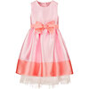 Florence Taffeta Bow Dress, Candy Pink - Ceremonial Dresses - 1 - thumbnail