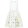 Daisy Embroidered Tulle Dress, White - Ceremonial Dresses - 1 - thumbnail