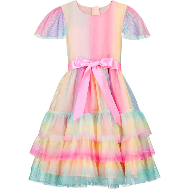 Cinderella Rainbow Tulle Dress, Pink & Lilac - Ceremonial Dresses - 1