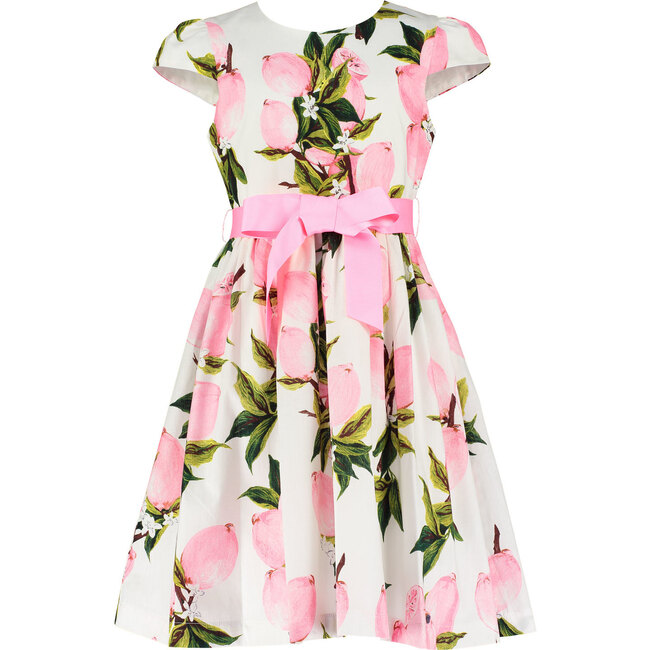 Cotton Pink Fruit Party Dress, White - Holly Hastie Dresses | Maisonette
