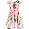 Cotton Pink Fruit Party Dress, White - Dresses - 1 - thumbnail