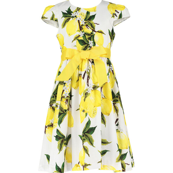 Cotton Lemon Party Dress, White - Holly Hastie Dresses | Maisonette