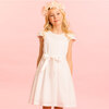 Cotton Embroidered Party Dress, White - Dresses - 2