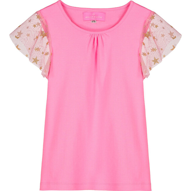 Zoe Pink Star Girls Top - Tees - 1