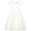 Sienna White Cotton Embroidered Girls Party Dress - Dresses - 1 - thumbnail