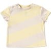 Baby Boxy T-Shirt with Stripes, Yellow - T-Shirts - 1 - thumbnail