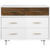 Eero 4-Drawer Dresser, White/Natural Walnut - Dressers - 1 - thumbnail