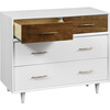 Eero 4-Drawer Dresser, White/Natural Walnut - Dressers - 3