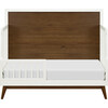 Palma 4-in-1 Convertible Crib with Toddler Bed Conversion Kit, White/Natural Walnut - Cribs - 3 - thumbnail