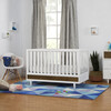 Eero 4-in-1 Convertible Crib with Toddler Bed Conversion Kit, White/Natural Walnut - Cribs - 2