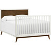Palma 4-in-1 Convertible Crib with Toddler Bed Conversion Kit, White/Natural Walnut - Cribs - 6