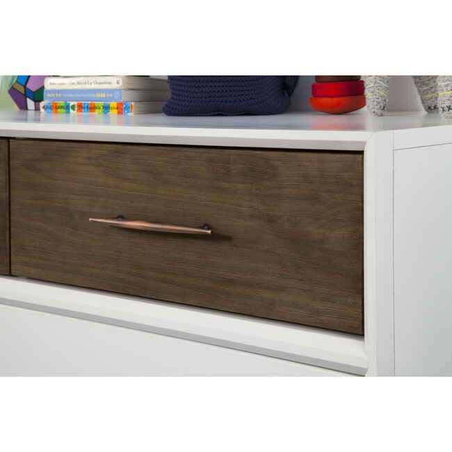 Eero 4-Drawer Dresser, White/Natural Walnut - Dressers - 6