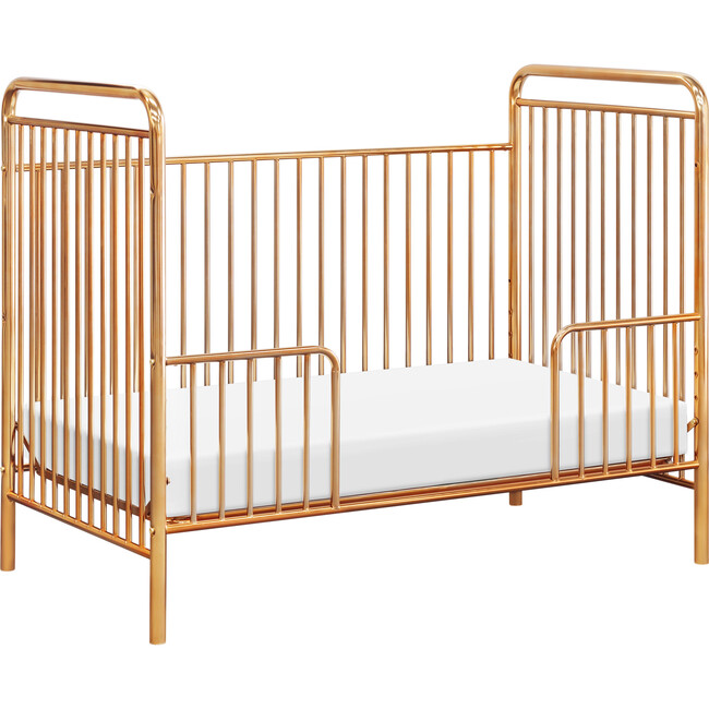 Jubilee 3-in-1 Convertible Metal Crib, Gold - Cribs - 2