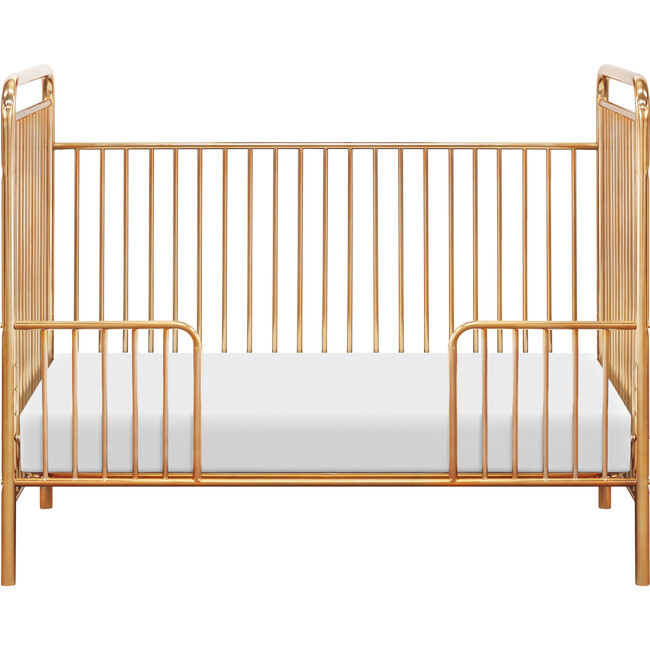 Jubilee 3-in-1 Convertible Metal Crib, Gold - Cribs - 3