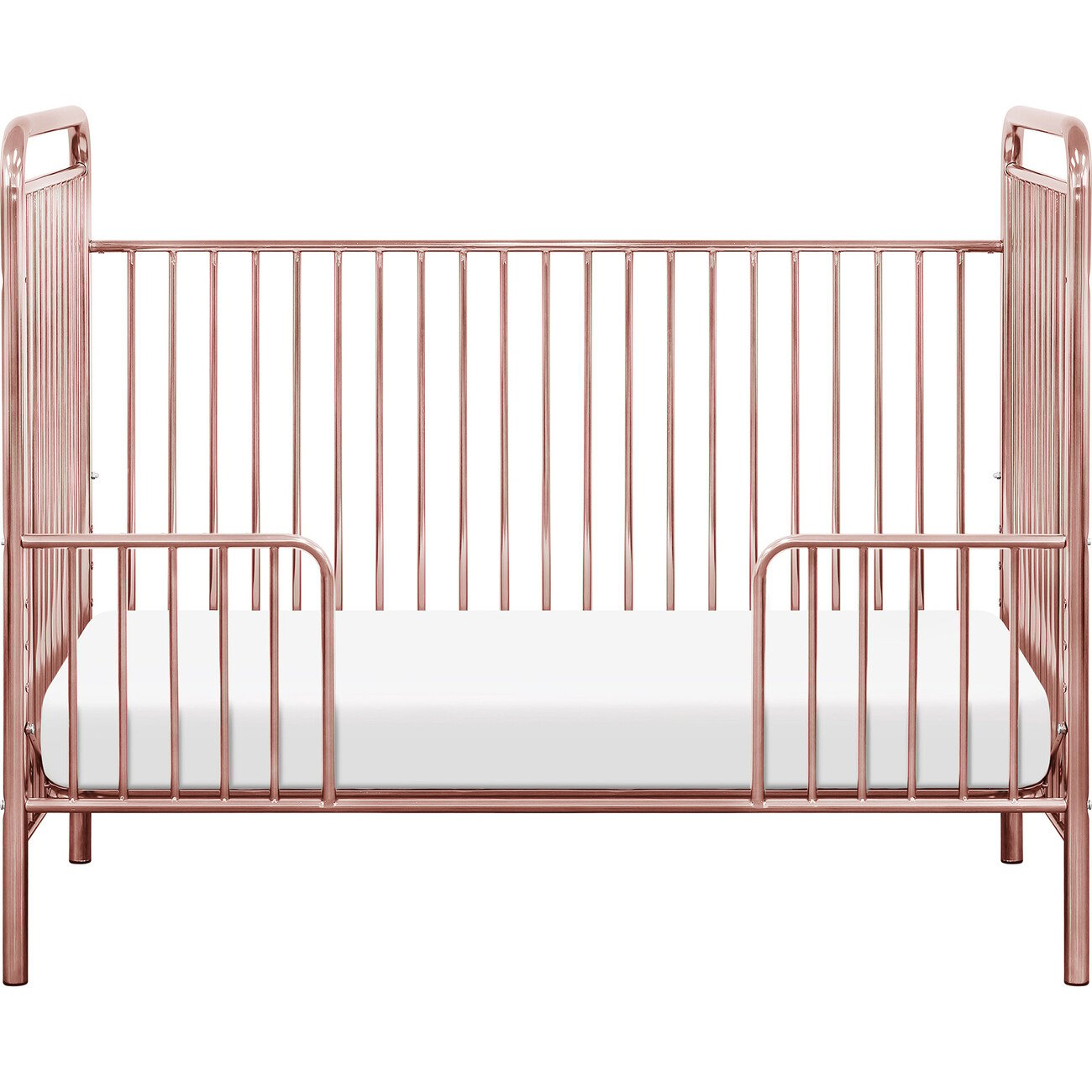 Jubilee 3 in 1 Convertible Metal Crib Pink Chrome Babyletto Cribs Bassinets Maisonette