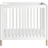 Gelato 4-in-1 Convertible Mini Crib and Twin bed, White/Washed Natural - Cribs - 1 - thumbnail