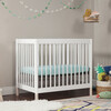 Gelato 4-in-1 Convertible Mini Crib and Twin bed, White/Washed Natural - Cribs - 2