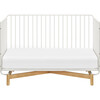 Bixby Metal Crib with Toddler Bed Conversion Kit, Warm White/Natural Beech - Cribs - 5