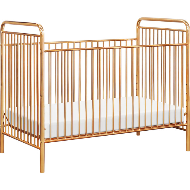 Jubilee 3-in-1 Convertible Metal Crib, Gold - Cribs - 6