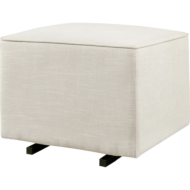 Gliding Ottoman, White Linen - Nursery Chairs - 1