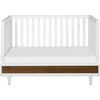 Eero 4-in-1 Convertible Crib with Toddler Bed Conversion Kit, White/Natural Walnut - Cribs - 5