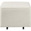 Gliding Ottoman, White Linen - Nursery Chairs - 3