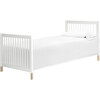 Gelato 4-in-1 Convertible Mini Crib and Twin bed, White/Washed Natural - Cribs - 5