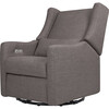 Kiwi Electronic Recliner and Swivel Glider with USB Port, Grey Tweed - Nursery Chairs - 1 - thumbnail