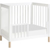 Gelato 4-in-1 Convertible Mini Crib and Twin bed, White/Washed Natural - Cribs - 6 - thumbnail