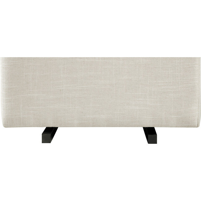 Gliding Ottoman, White Linen - Nursery Chairs - 5