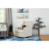 Kiwi Electronic Recliner and Swivel Glider with USB Port, White Linen - Nursery Chairs - 2