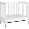 Gelato 4-in-1 Convertible Mini Crib and Twin bed, White/Washed Natural - Cribs - 7