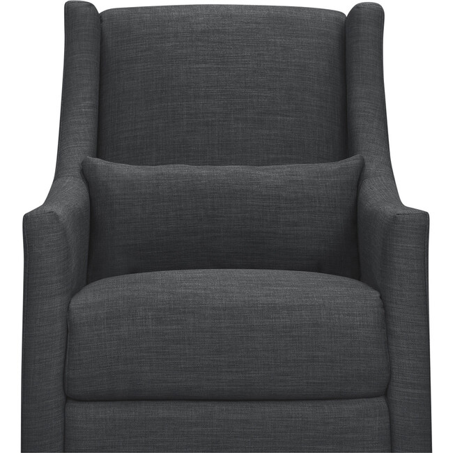 Toco Swivel Glider and Stationary Ottoman, Coal Grey - Nursery Chairs - 4
