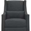 Toco Swivel Glider and Stationary Ottoman, Coal Grey - Nursery Chairs - 4