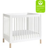 Gelato 4-in-1 Convertible Mini Crib and Twin bed, White/Washed Natural - Cribs - 8